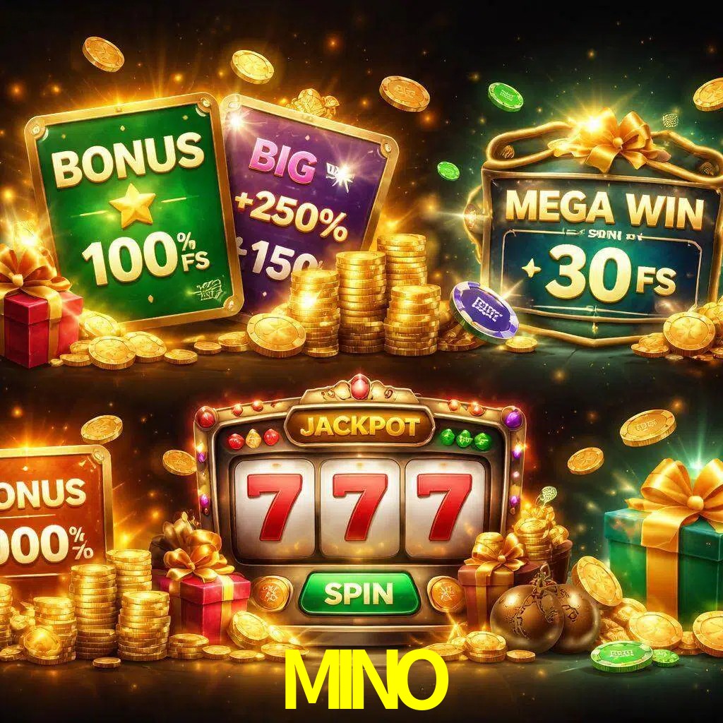 Tipos de bonos MINO incluyendo recompensas de bienvenida y promociones continuas
